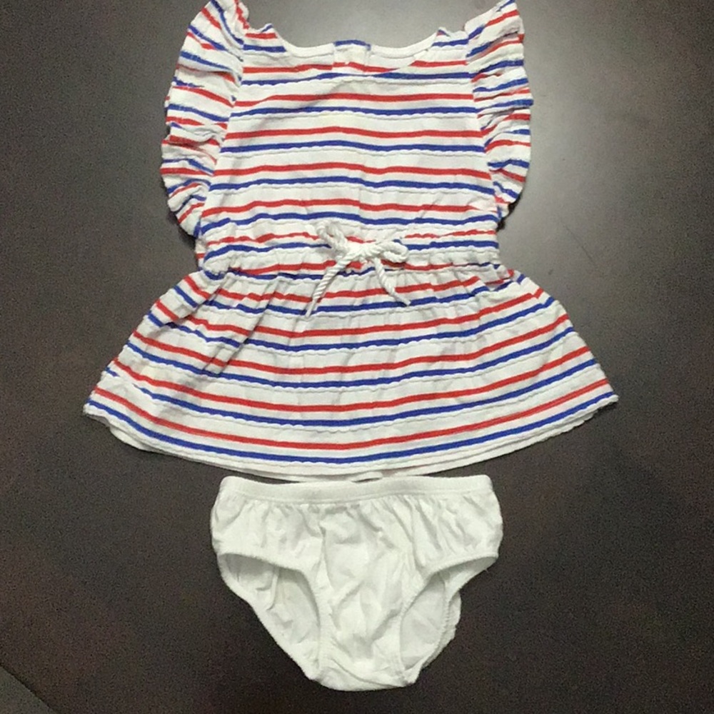 Janie and Jack Red White Blue Dress